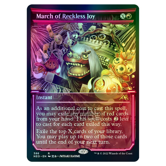 Magic The Gathering - Kamigawa - Neon Dynasty - March of Reckless Joy - 386/302 (Foil)