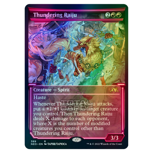 Magic The Gathering - Kamigawa - Neon Dynasty - Thundering Raiju - 389/302 (Foil)