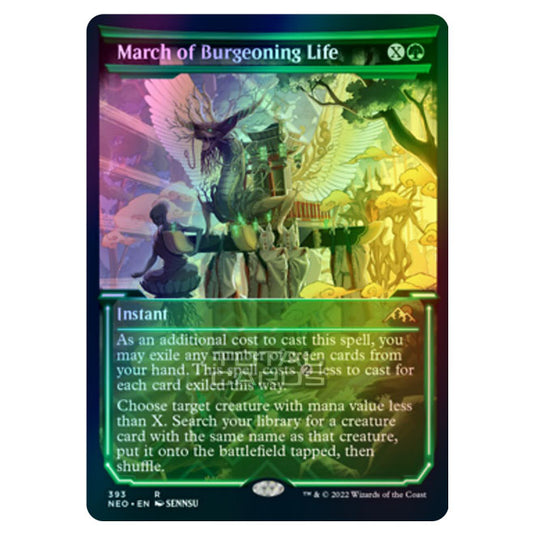 Magic The Gathering - Kamigawa - Neon Dynasty - March of Burgeoning Life - 393/302 (Foil)