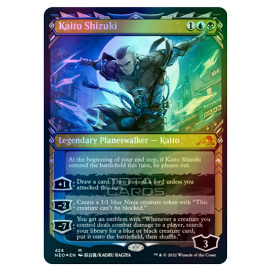 Magic The Gathering - Kamigawa - Neon Dynasty - Kaito Shizuki - 424/302 (Etched Foil)