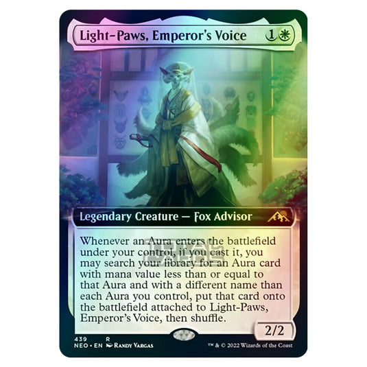 Magic The Gathering - Kamigawa - Neon Dynasty - Light-Paws, Emperor's Voice - 439/302 (Foil)