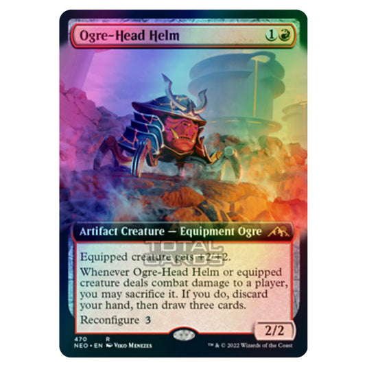 Magic The Gathering - Kamigawa - Neon Dynasty - Ogre-Head Helm - 470/302 (Foil)