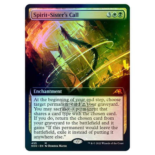 Magic The Gathering - Kamigawa - Neon Dynasty - Spirit-Sister's Call - 495/302 (Foil)