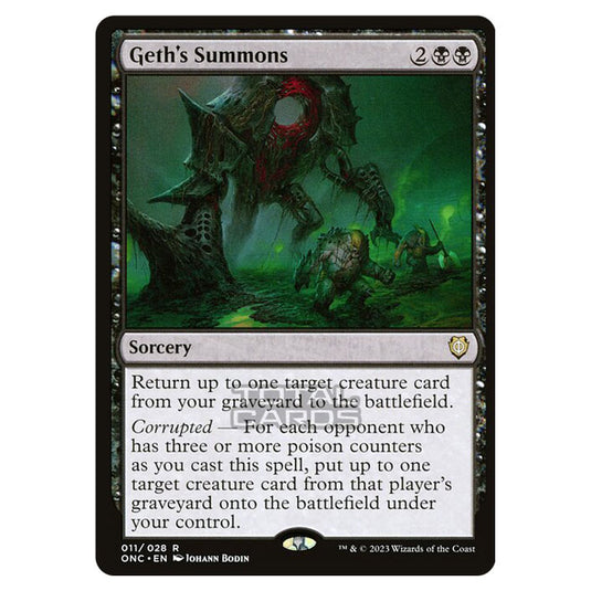 Magic The Gathering - Phyrexia - All Will Be One - Commander - Geth's Summons - 11/174