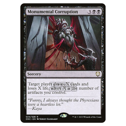 Magic The Gathering - Phyrexia - All Will Be One - Commander - Monumental Corruption - 24/174