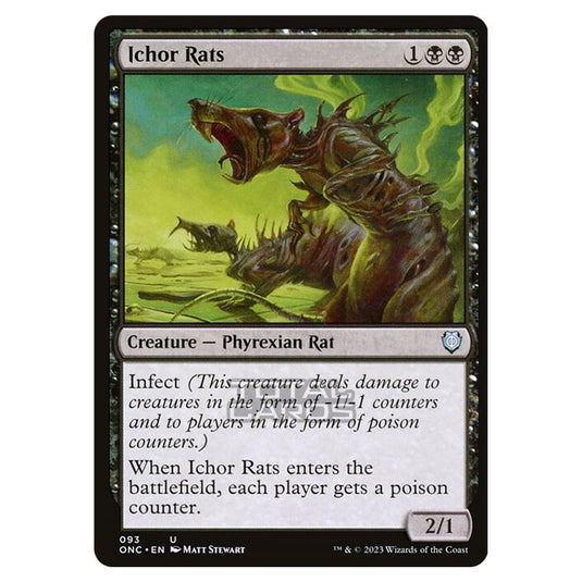Magic The Gathering - Phyrexia - All Will Be One - Commander - Ichor Rats - 93/174