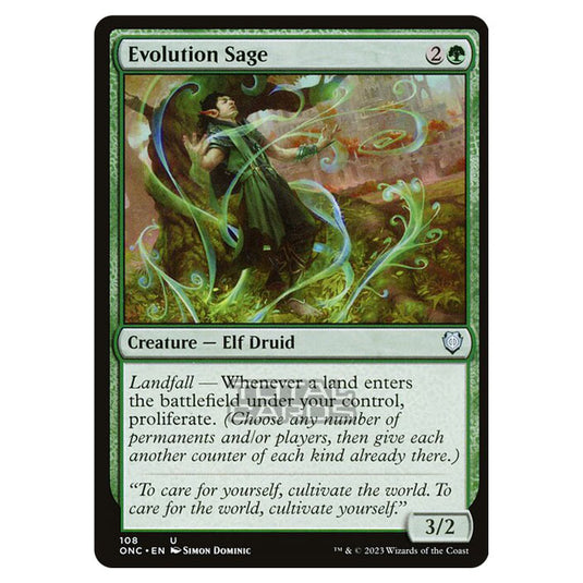 Magic The Gathering - Phyrexia - All Will Be One - Commander - Evolution Sage - 108/174