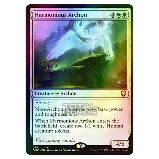 Magic The Gathering - Phyrexia - All Will Be One - Commander - Harmonious Archon - 74/174 (Foil)