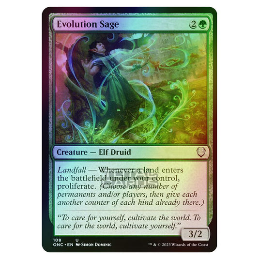 Magic The Gathering - Phyrexia - All Will Be One - Commander - Evolution Sage - 108/174 (Foil)