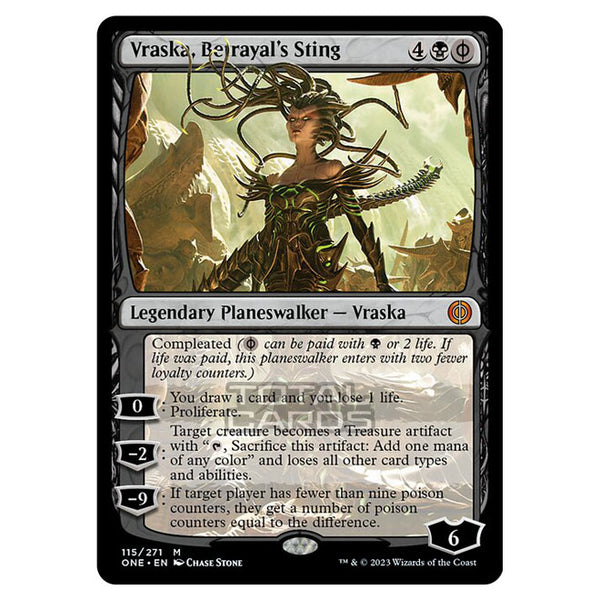 mtg vraska cards Vraska, Betrayal's Sting (Promo Pack) [Phyrexia: All Will Be One Promos]