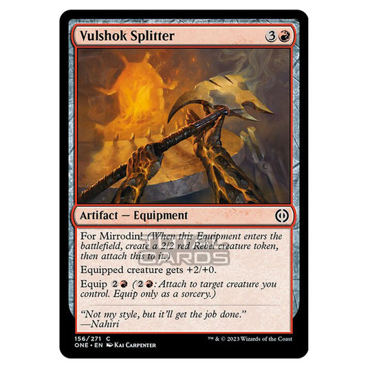 Magic The Gathering - Phyrexia - All Will Be One - Vulshok Splitter - 156/271