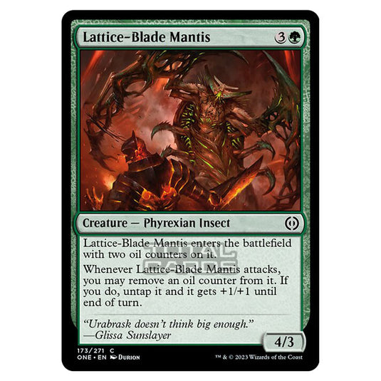 Magic The Gathering - Phyrexia - All Will Be One - Lattice-Blade Mantis - 173/271