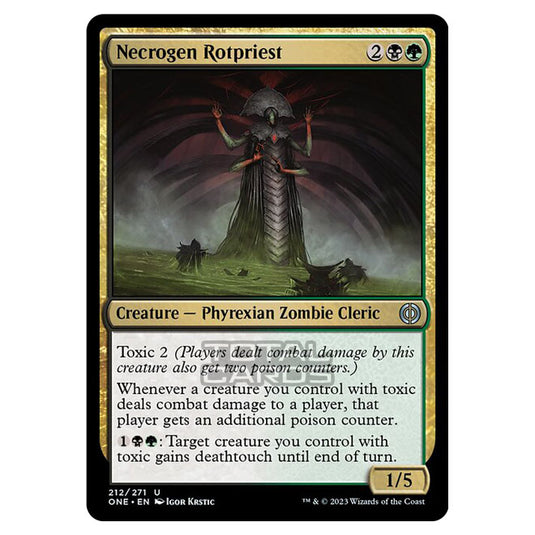 Magic The Gathering - Phyrexia - All Will Be One - Necrogen Rotpriest - 212/271