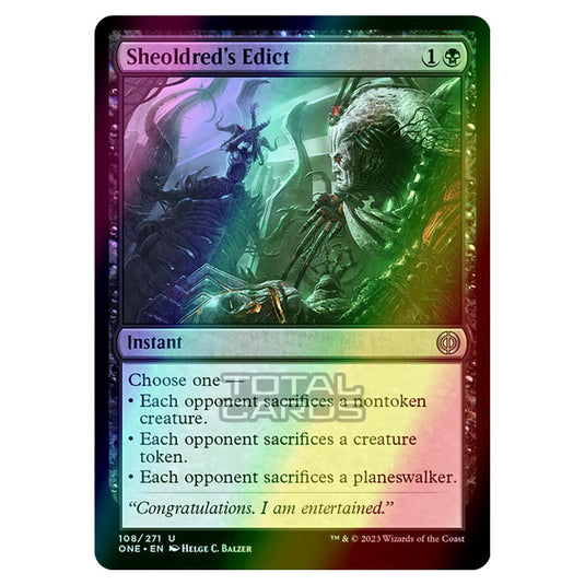 Magic The Gathering - Phyrexia - All Will Be One - Sheoldred's Edict - 108/271 (Foil)