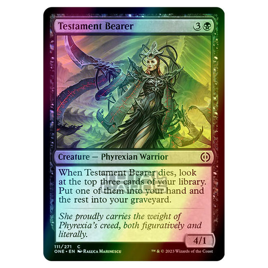 Magic The Gathering - Phyrexia - All Will Be One - Testament Bearer - 111/271 (Foil)