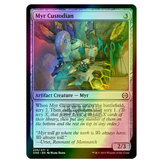 Magic The Gathering - Phyrexia - All Will Be One - Myr Custodian - 235/271 (Foil)