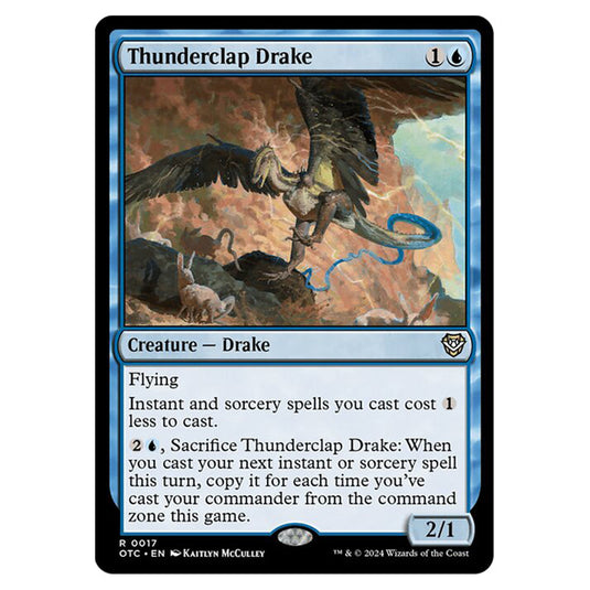 Magic The Gathering - Outlaws of Thunder Junction - Commander - Thunderclap Drake - 0017