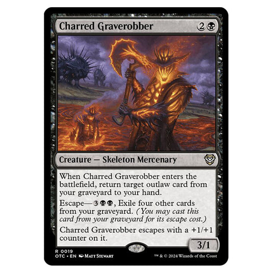 Magic The Gathering - Outlaws of Thunder Junction - Commander - Charred Graverobber - 0019