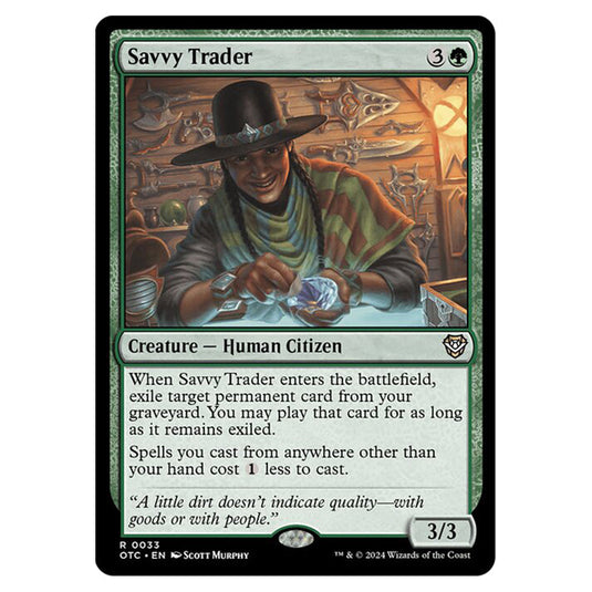 Magic The Gathering - Outlaws of Thunder Junction - Commander - Savvy Trader - 0033