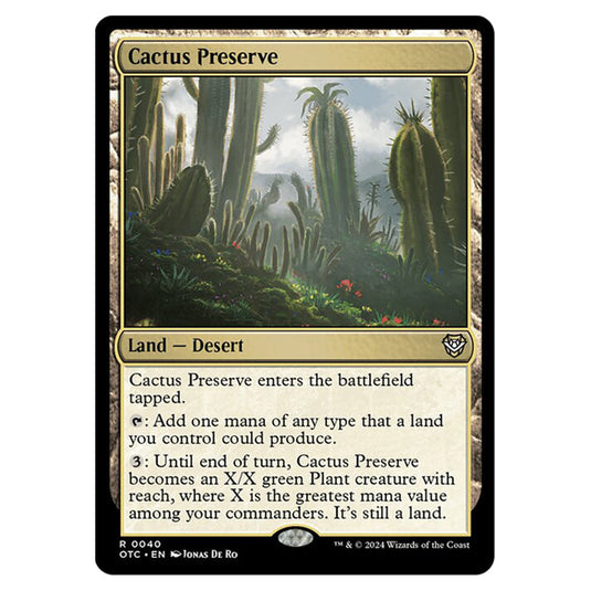 Magic The Gathering - Outlaws of Thunder Junction - Commander - Cactus Preserve - 0040