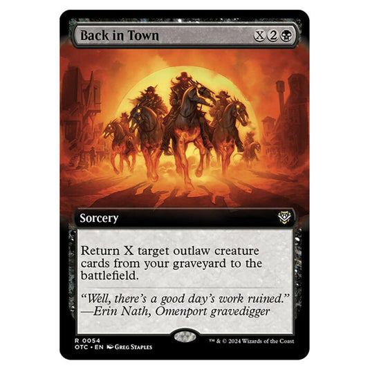 Magic The Gathering - Outlaws of Thunder Junction - Commander - Back in Town - 0054