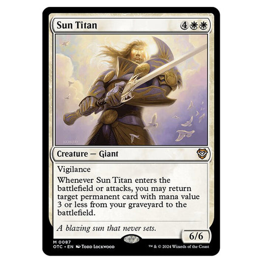 Magic The Gathering - Outlaws of Thunder Junction - Commander - Sun Titan - 0087