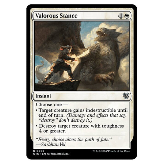 Magic The Gathering - Outlaws of Thunder Junction - Commander - Valorous Stance - 0088