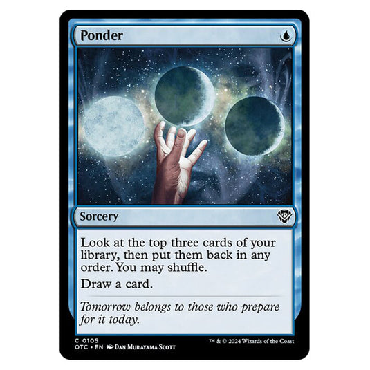 Magic The Gathering - Outlaws of Thunder Junction - Commander - Ponder - 0105