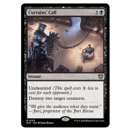 Magic The Gathering - Outlaws of Thunder Junction - Commander - Curtains' Call - 0130