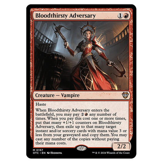 Magic The Gathering - Outlaws of Thunder Junction - Commander - Bloodthirsty Adversary - 0157