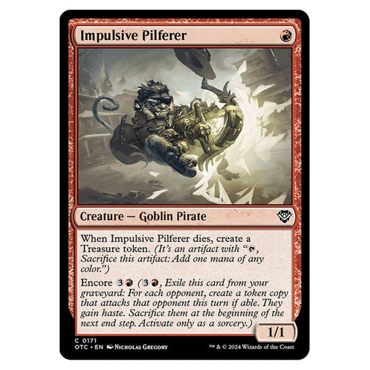 Magic The Gathering - Outlaws of Thunder Junction - Commander - Impulsive Pilferer - 0171