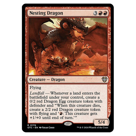 Magic The Gathering - Outlaws of Thunder Junction - Commander - Nesting Dragon - 0176