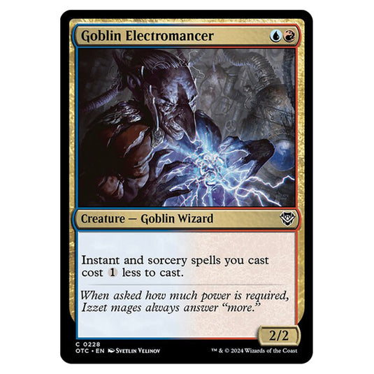 Magic The Gathering - Outlaws of Thunder Junction - Commander - Goblin Electromancer - 0228