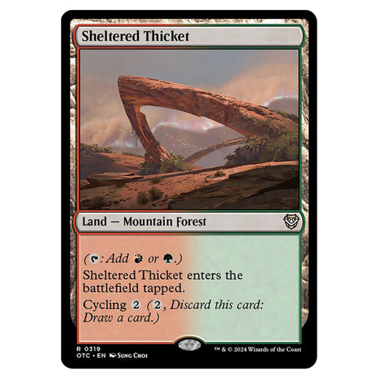 Magic The Gathering - Outlaws of Thunder Junction - Commander - Sheltered Thicket - 0319