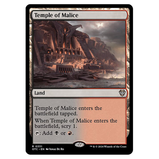 Magic The Gathering - Outlaws of Thunder Junction - Commander - Temple of Malice - 0331