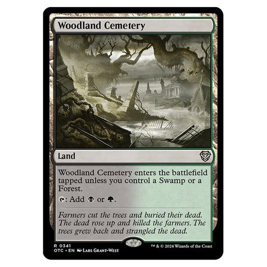 Magic The Gathering - Outlaws of Thunder Junction - Commander - Woodland Cemetery - 0341