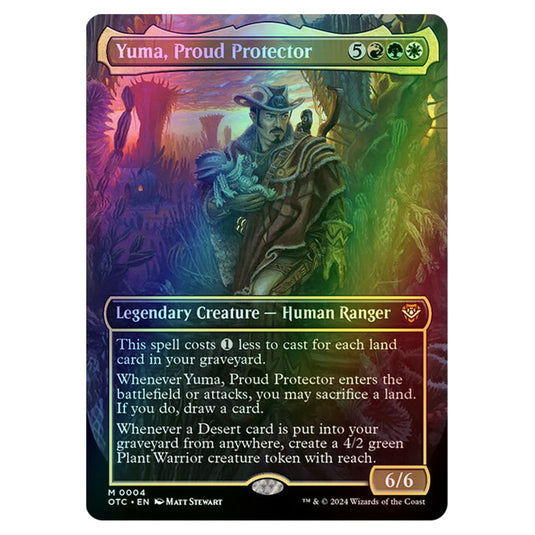 Magic The Gathering - Outlaws of Thunder Junction - Commander - Yuma, Proud Protector - 0004 (Foil)