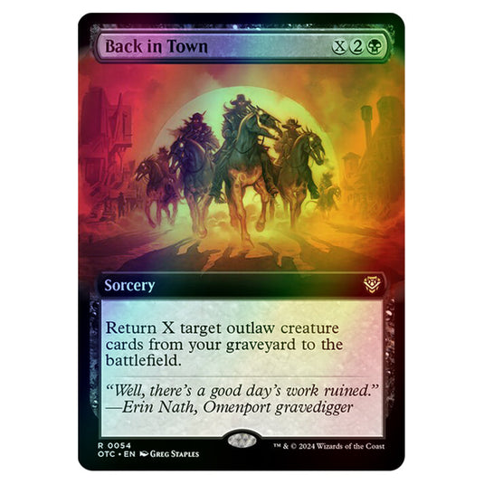 Magic The Gathering - Outlaws of Thunder Junction - Commander - Back in Town - 0054 (Foil)