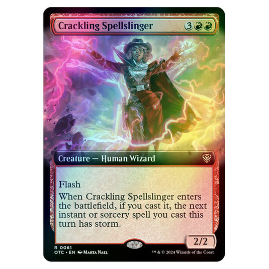 Magic The Gathering - Outlaws of Thunder Junction - Commander - Crackling Spellslinger - 0061 (Foil)