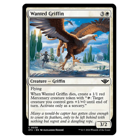 Magic The Gathering - Outlaws of Thunder Junction - Wanted Griffin - 0038