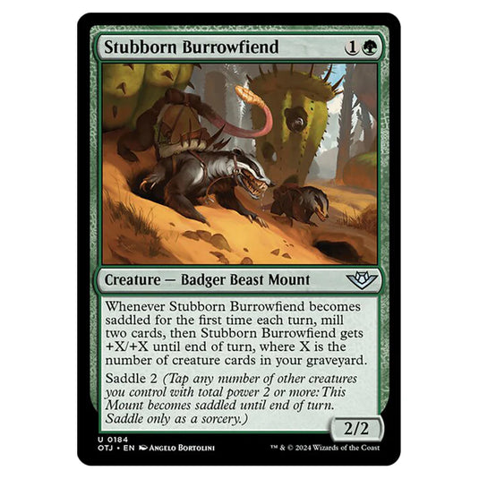 Magic The Gathering - Outlaws of Thunder Junction - Stubborn Burrowfiend - 0184
