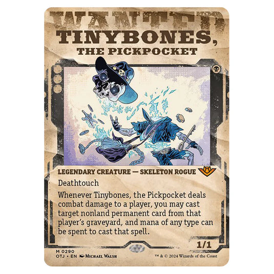 Magic The Gathering - Outlaws of Thunder Junction - Tinybones, the Pickpocket (Wanted Poster) - 0290