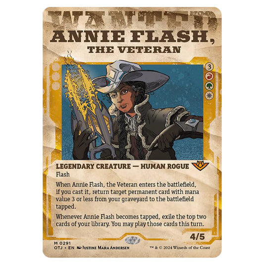 Magic The Gathering - Outlaws of Thunder Junction - Annie Flash, the Veteran (Wanted Poster) - 0291