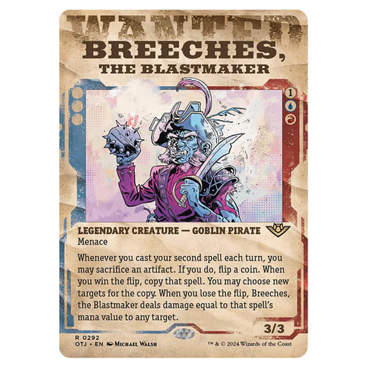 Magic The Gathering - Outlaws of Thunder Junction - Breeches, the Blastmaker (Wanted Poster) - 0292