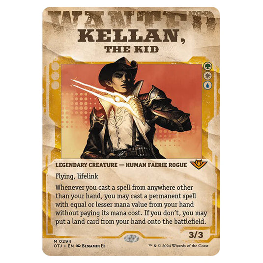 Magic The Gathering - Outlaws of Thunder Junction - Kellan, the Kid (Wanted Poster) - 0294