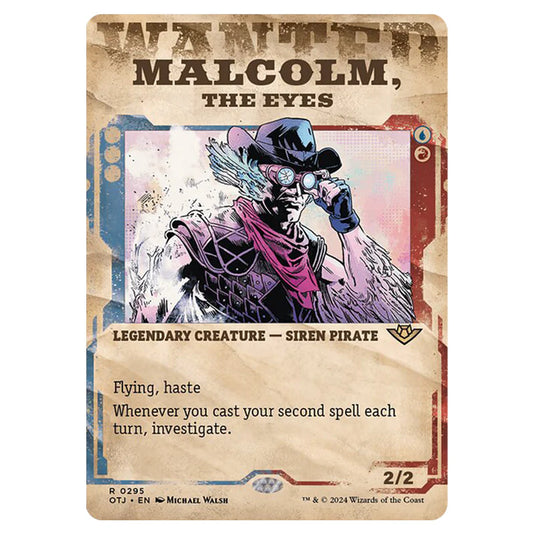 Magic The Gathering - Outlaws of Thunder Junction - Malcolm, the Eyes (Wanted Poster) - 0295