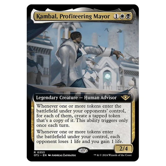 Magic The Gathering - Outlaws of Thunder Junction - Kambal, Profiteering Mayor (Extended Art) - 0353