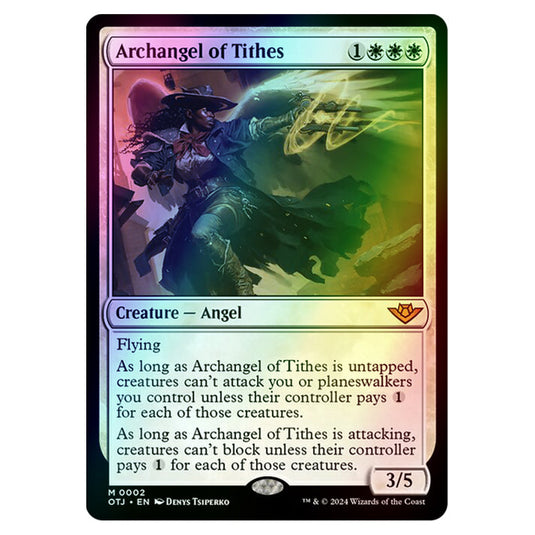 Magic The Gathering - Outlaws of Thunder Junction - Archangel of Tithes - 0002 (Foil)