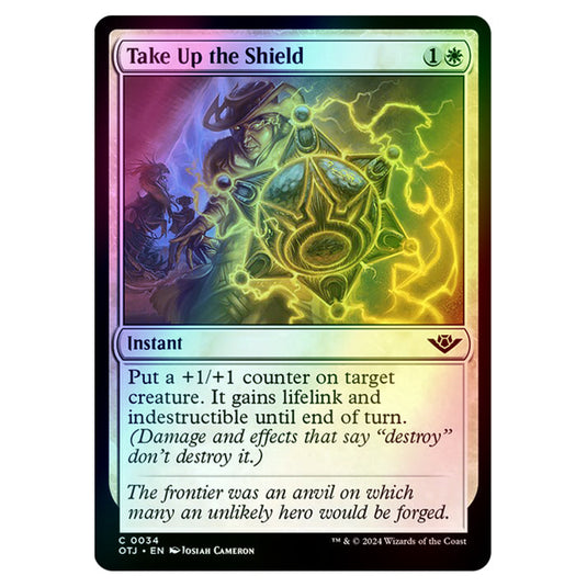 Magic The Gathering - Outlaws of Thunder Junction - Take Up the Shield - 0034 (Foil)