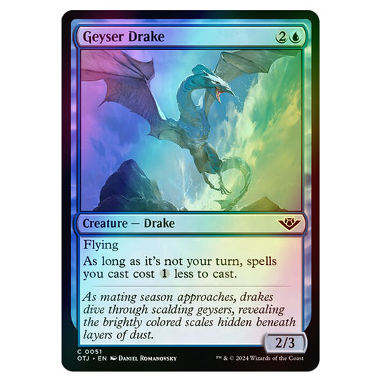 Magic The Gathering - Outlaws of Thunder Junction - Geyser Drake - 0051 (Foil)